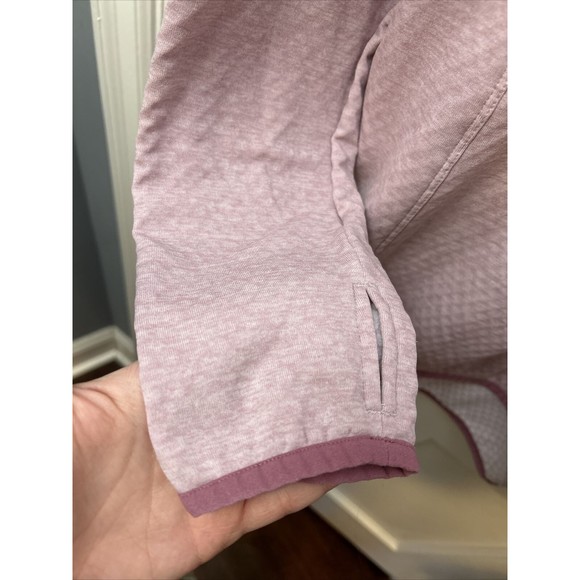 LL Bean Women's Quilted Half Zip Long Sleeve Pullover Thumb Holes Pink Medium - Picture 5 of 8
